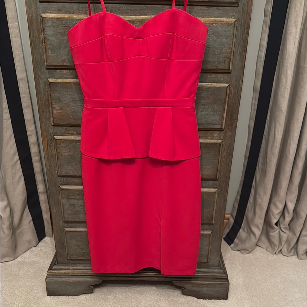 Elegant Red BCBG Mac Azria Strapless Dress